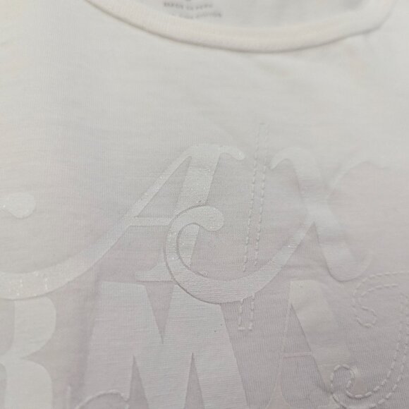 Armani Exchange Size Small White Signature Tee - Picture 7 of 12